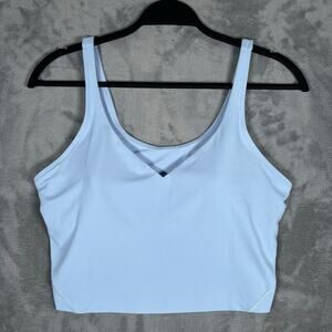 Lululemon Align Tank Blue Linen Cropped Built In Bra Size 12